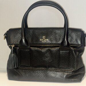 Kate Spade of New York Black Pebbled Leather with Gold-Tone Hardware